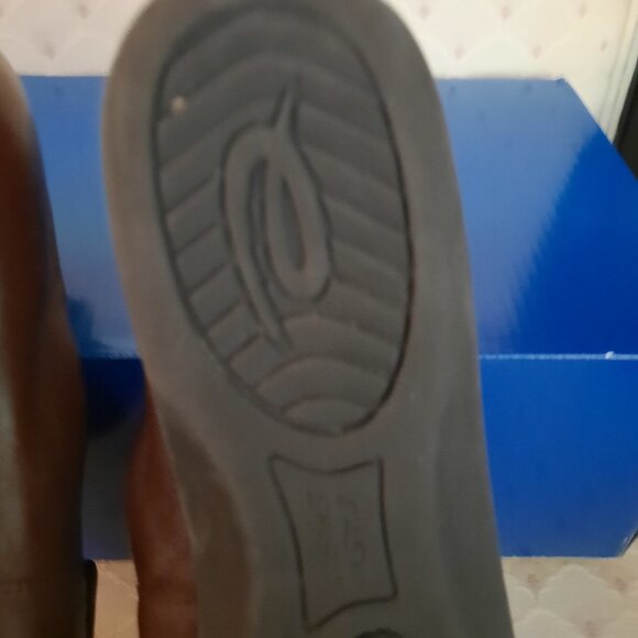 EASY SPIRIT LOAFER US 9M Rich Warm BROWN LEATHER GORE SLIP-ON - Picture 5 of 7